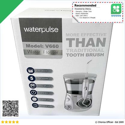 Waterpulse Dental Flosser Alat Semprot Pembersih Gigi 700ml V660