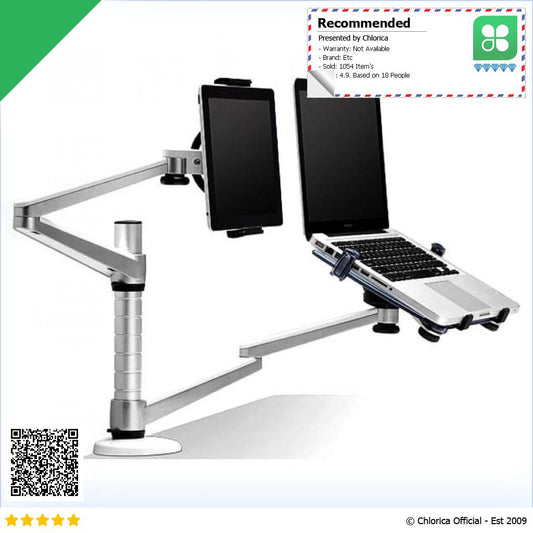 Bracket Laptop dan Tablet Holder Mount Multifungsi Aluminium 2 Arm OA 9X