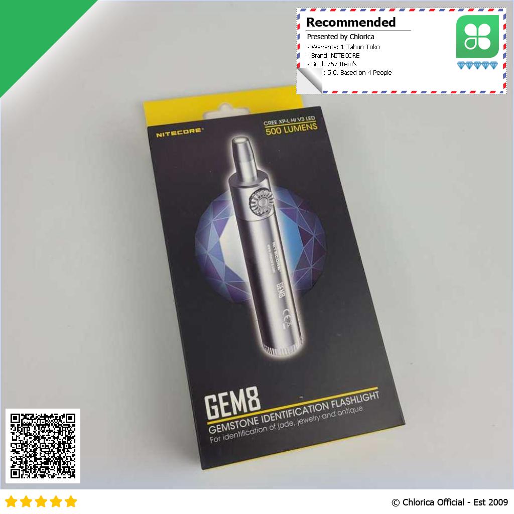 NITECORE Senter Indentifikasi Batu Mulia XP L HI V3 IPX8 500 Lumens GEM8