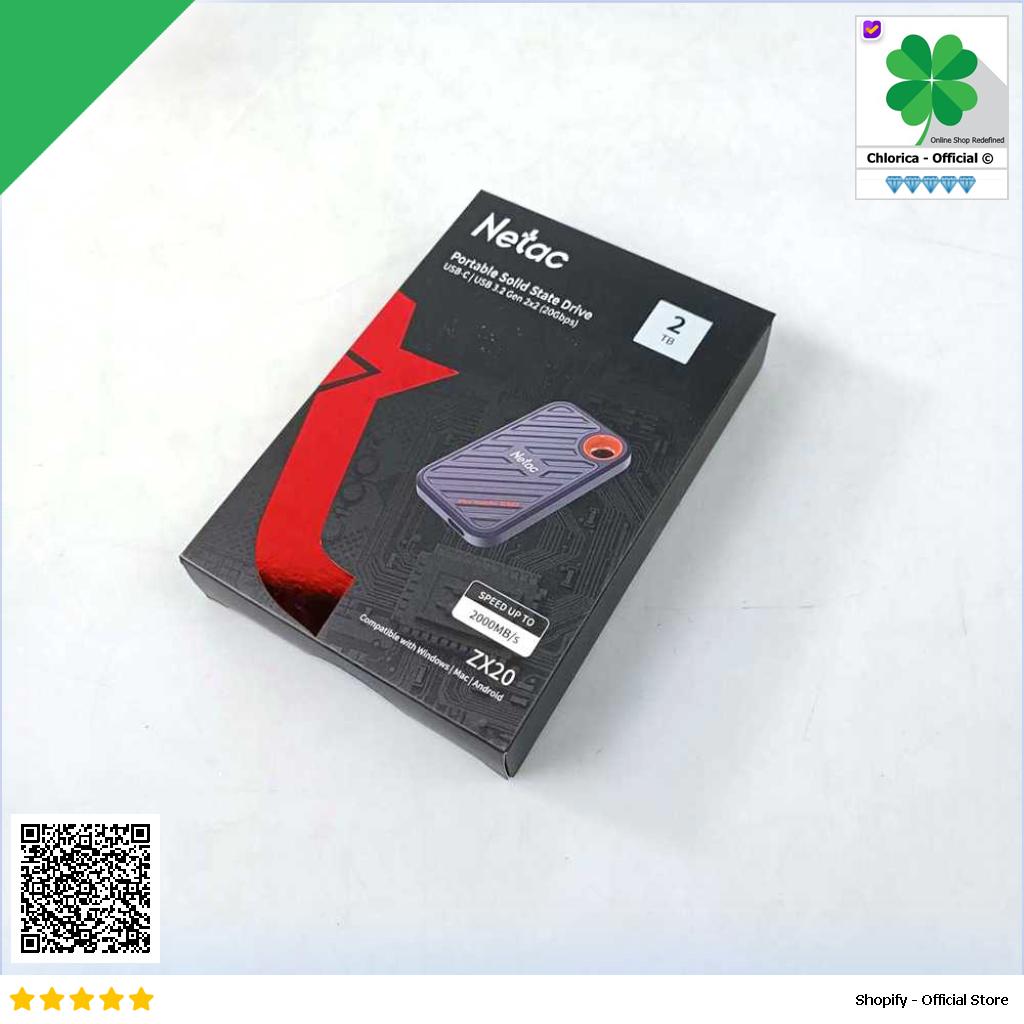 Netac ZX20 Portable SSD 2000MB s USB 3.2 Gen 2 Type C NT01ZX20