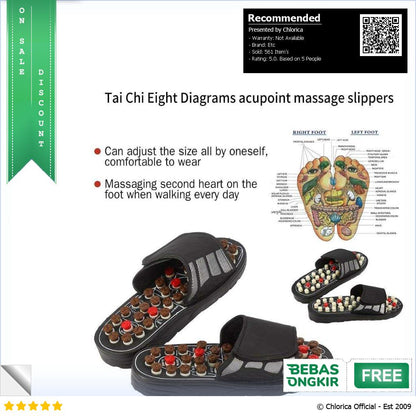 VamsLuna Sandal Pijat Akupuntur Health Care Reflexology FT10C