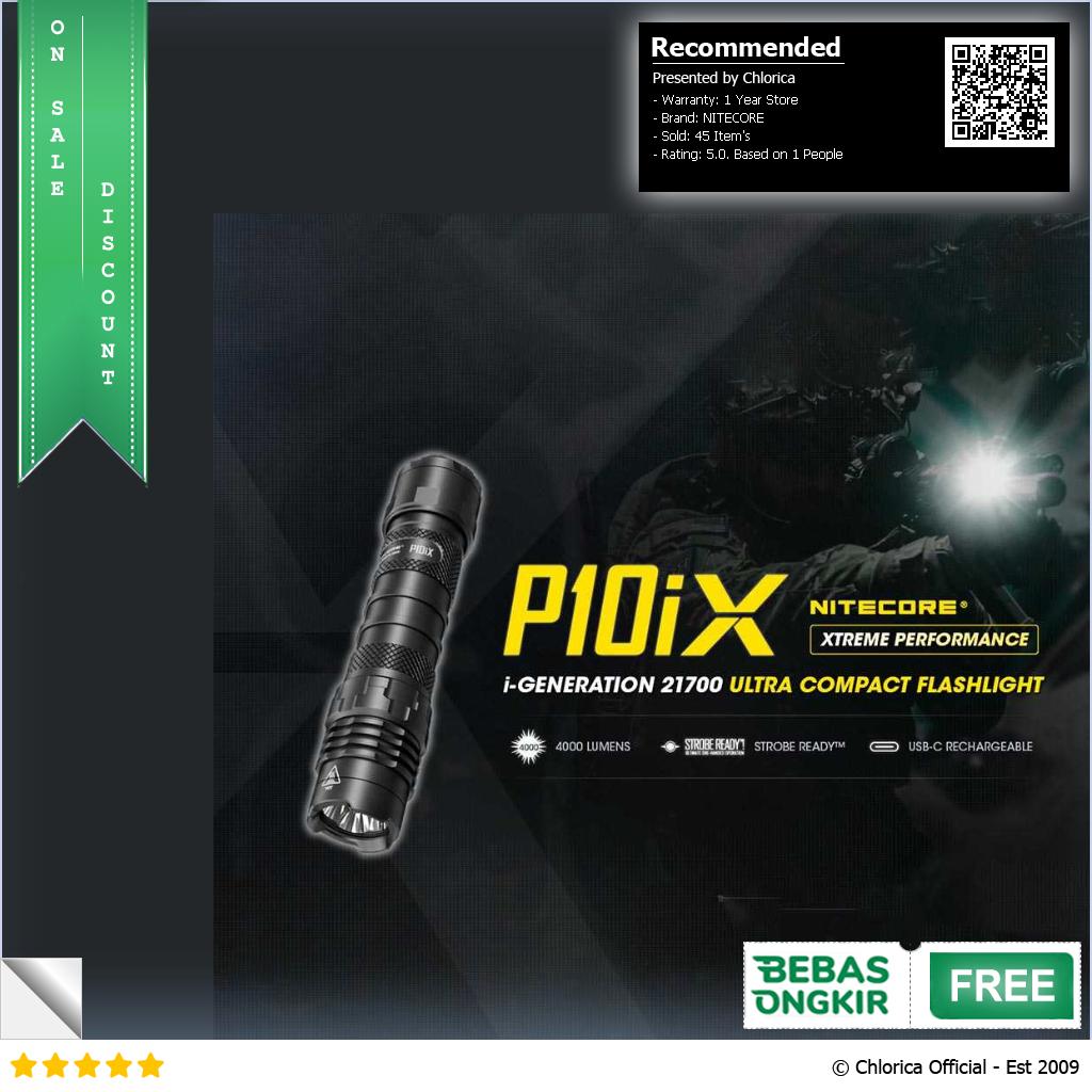 NITECORE Senter LED CREE XP L2 V6 4000 Lumens P10iX