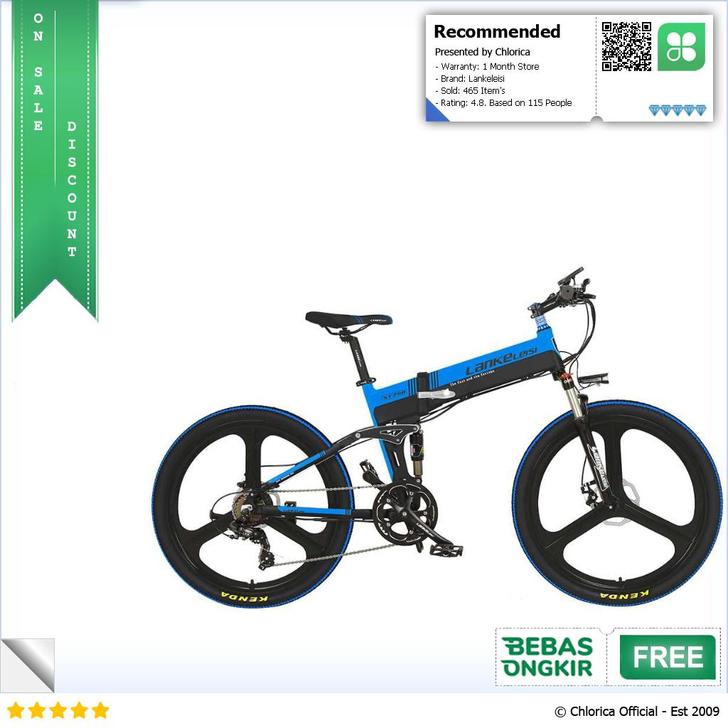 Lankeleisi Sepeda Listrik Lipat Folding Bike Elite Version 48V 10.4Ah XT750