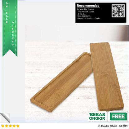 WITUSE Alas Tatakan Pot Tanaman Minimalis Persegi Panjang Bamboo Tray EQF301