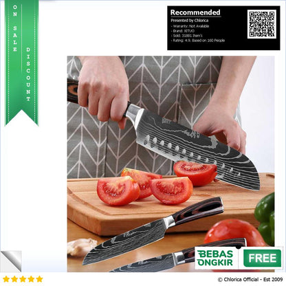 XITUO Pisau Dapur Stainless Steel Chef Damascus Pattern