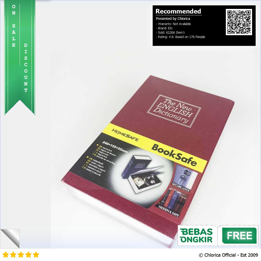 HOMESAFE Kotak Buku Kamus Hidden Security Box Dictionary Book Key Lock KBS 803