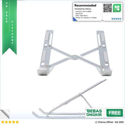 MC Laptop Stand Lipat Riser Foldable Adjustable Aluminium 6 Level N3