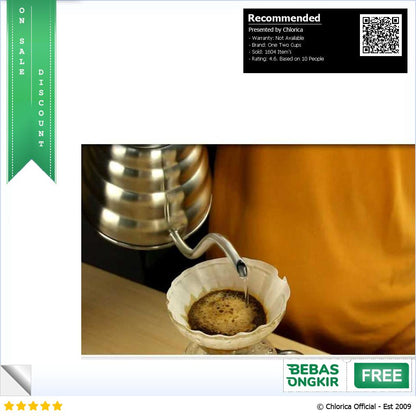 One Two Cups Teko Kopi Leher Angsa Pour Over Drip Kettle Thermometer KE4012