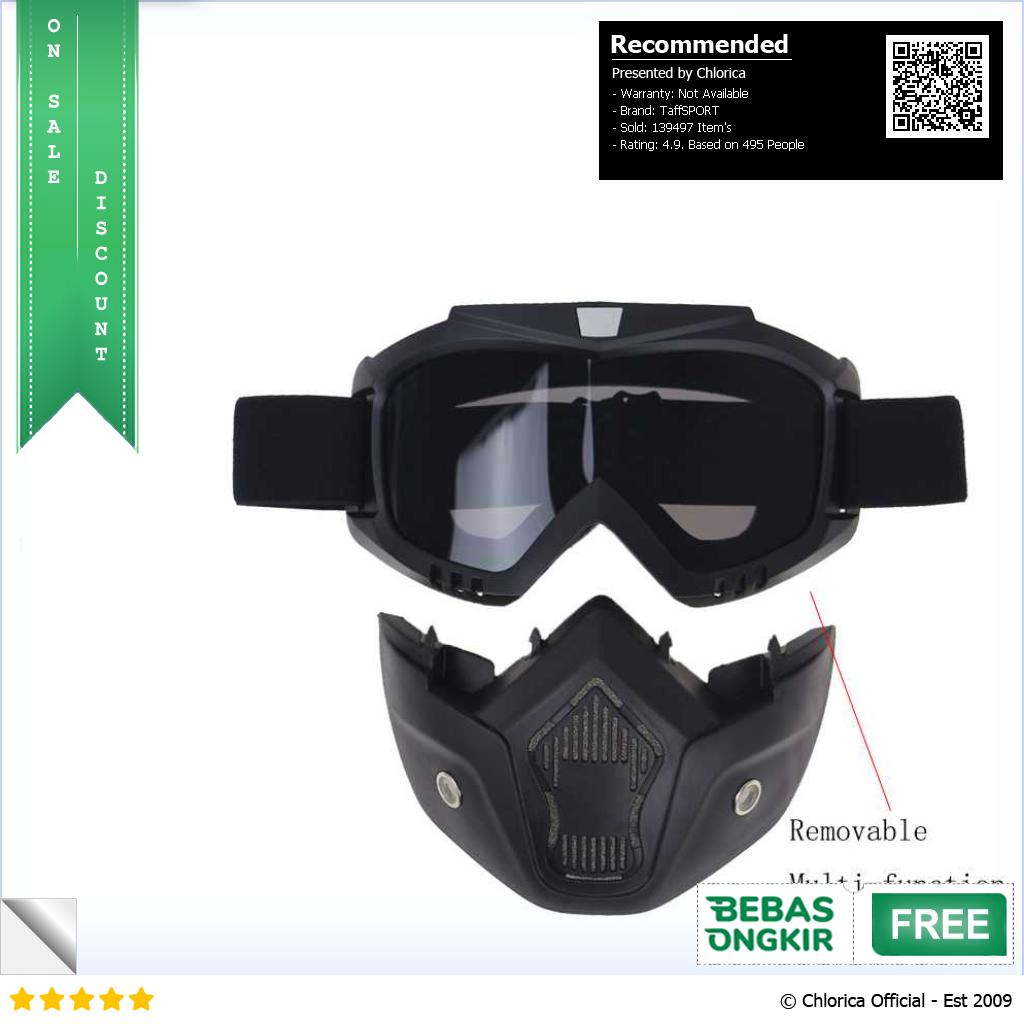 TaffSPORT BOLLFO Kacamata Goggles Mask Motor Retro Windproof MT 04