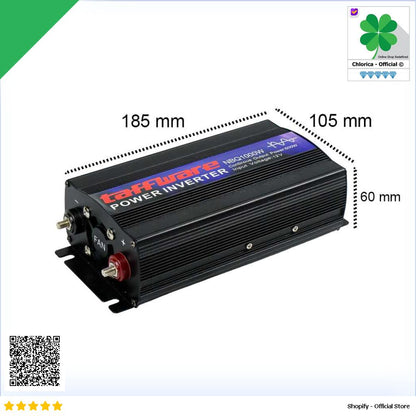 Taffware Power Inverter Mobil Pure Sine Wave DC 12V to AC 220V 1000W NBQ1000W