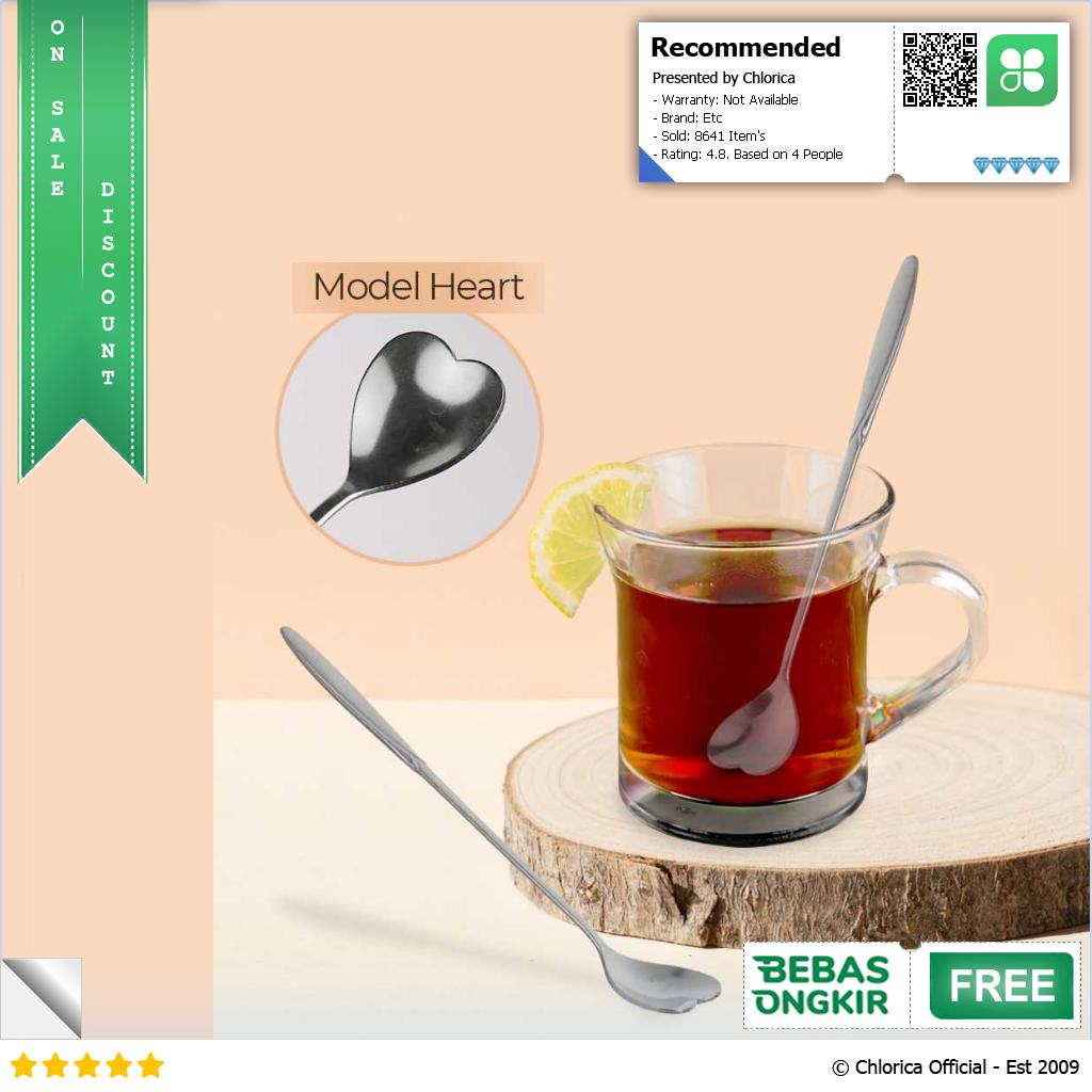 BLEXPRET Sendok Teh Gagang Panjang Long Tea Spoon Stainless Steel TC49