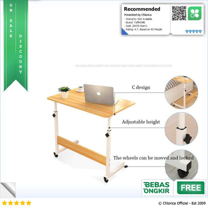 TaffHOME Meja Laptop Adjustable Portable Working Desk ND02