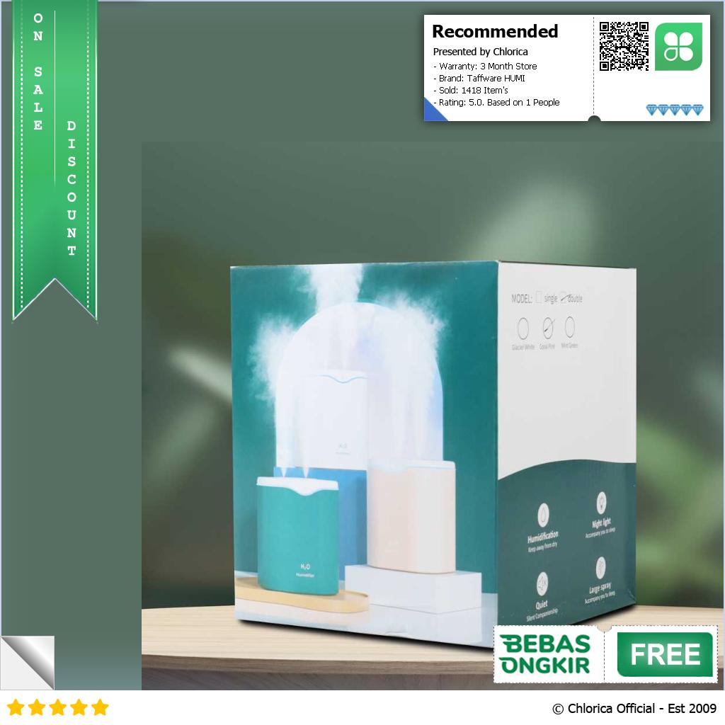 Taffware HUMI Humidifier Aromatherapy Oil Diffuser Double Spray 2000ml H2000