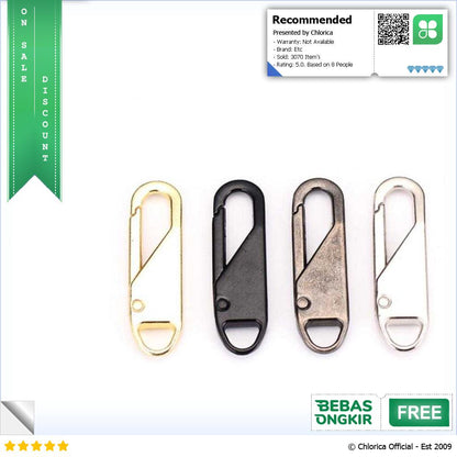 KALAX Kepala Ritsleting Pengganti Zipper Head Replacement 5 PCS KA09