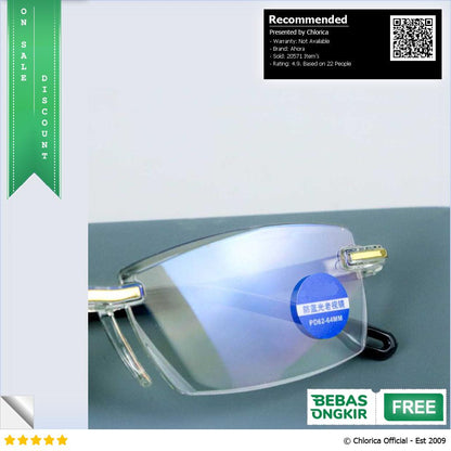 Ahora Kacamata Baca Rabun Dekat Frameless Anti Blue Light Glasses 641