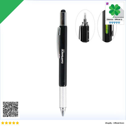 Taffware Pena Multifungsi Plastik Stylus Penggaris Waterpass Obeng 9625