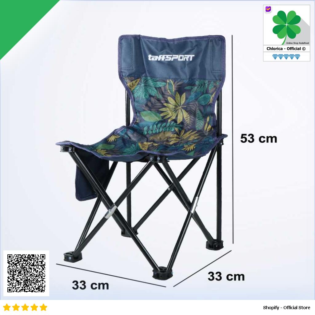 TaffSPORT Kursi Lipat Mancing Camping Foldable Chair with Pocket OL3336