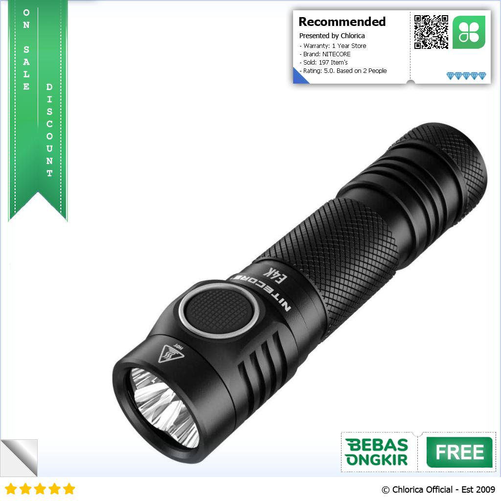 NITECORE Senter LED 4xCREE XP L2 V6 4400 Lumens E4K