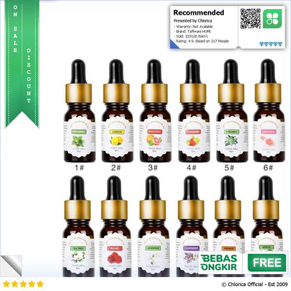 Taffware HUMI RHJY Essential Oils Fragrance Minyak Aromatherapy 10ml TSLM2