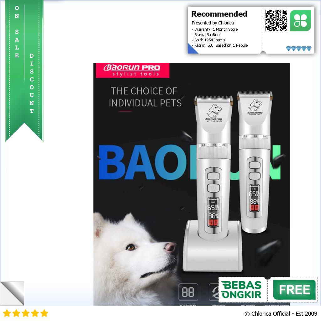 BaoRun PRO Cukur Elektrik Bulu Hewan Anjing Pet Grooming Rechargeable P9