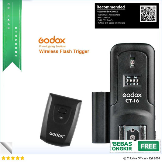 Godox Wireless Camera Flash Trigger and Transmitter 16 Channel CT 16