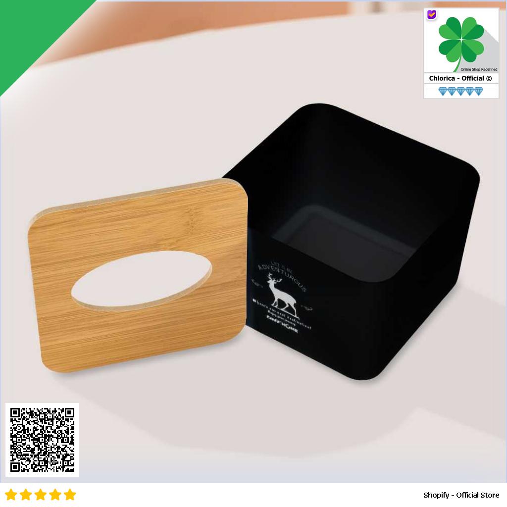 TaffHOME Kotak Tisu Kayu Multifungsi Wooden Tissue Box ZJ003