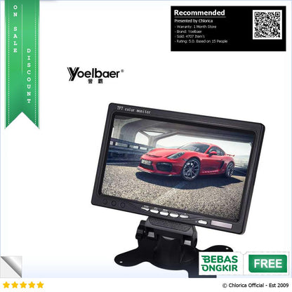 Yoelbaer Layar Monitor Mobil Car Digital Display TFT LCD 7 Inch C T703