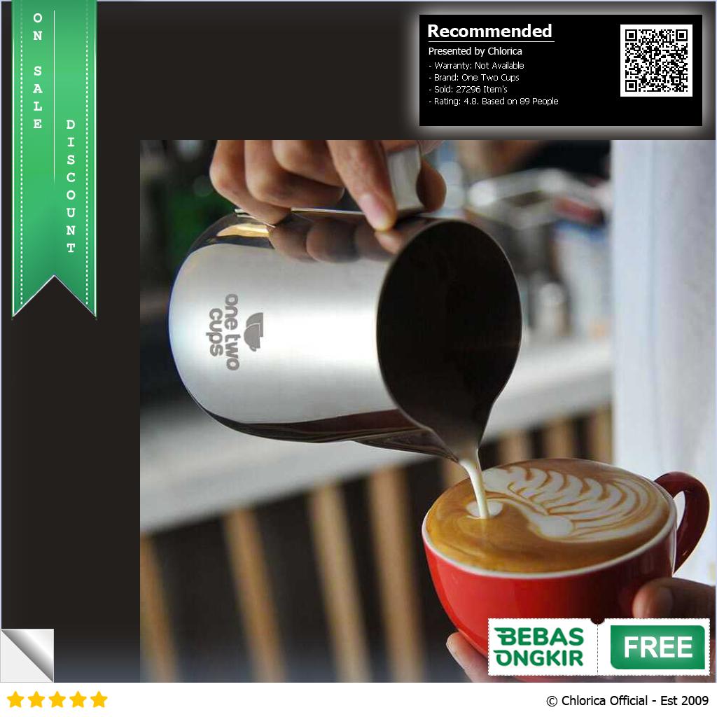 One Two Cups Milk Jug Latte Art Gelas Susu Kopi Espresso Frother Foam J068