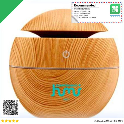 Taffware HUMI Air Humidifier Aromatherapy Oil Diffuser Wood 130ml H41