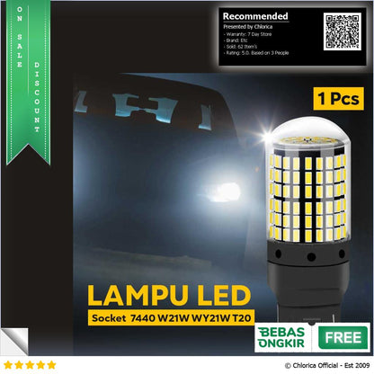 AILEO Lampu Sein Mobil LED Cross Flow 3014 SMD 7440 1 PCS 3014