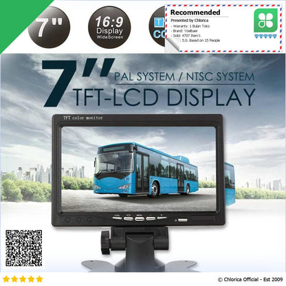 Yoelbaer Layar Monitor Mobil Car Digital Display TFT LCD 7 Inch C T703