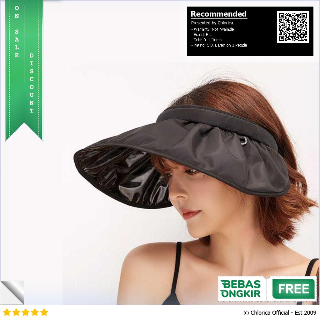 KAKA Topi Pantai Anti UV Wanita Sun Visor Hat Waterproof Polyester CX3 011