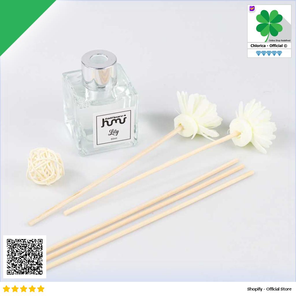 Taffware HUMI Pengharum Ruangan Reed Diffuser with Rattan Sticks 50 ml DF 099