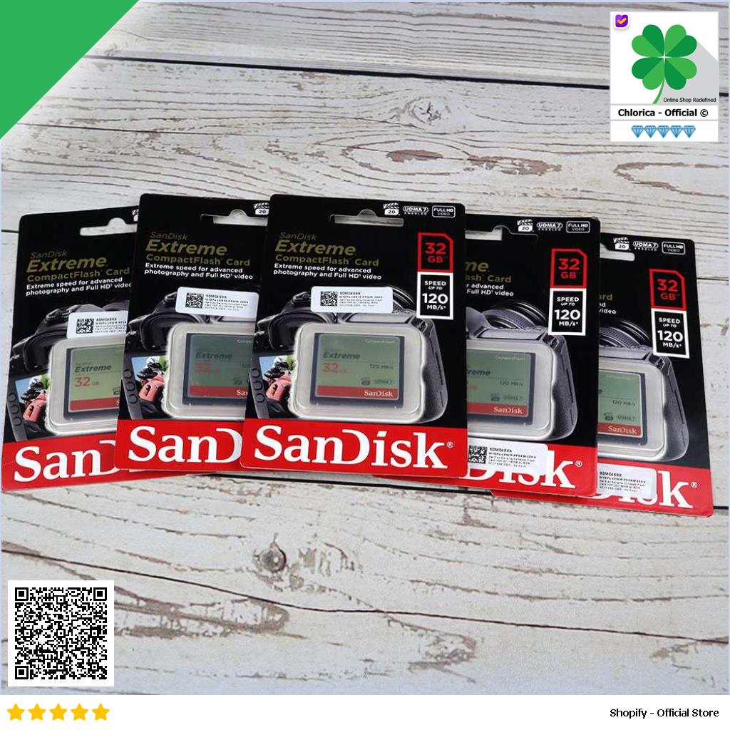 SanDisk Extreme Compact Flash Card VGP 20 120MB s SDCFXSB