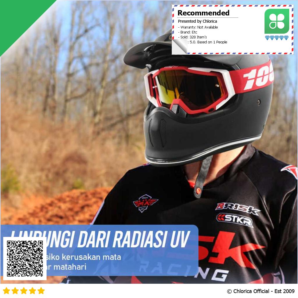 WJL Kacamata Olahraga Unisex Motocross MTB ATV Ski Goggles Fit Face UV400