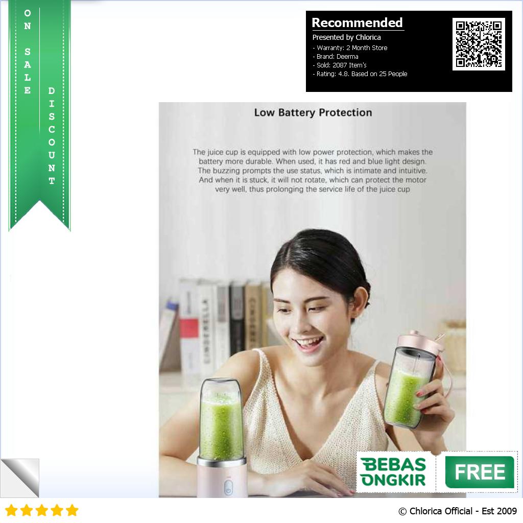 Deerma Blender Portable Buah Juicer Wireless 1500mAh 400ml DEM NU05