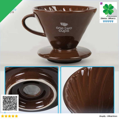 One Two Cups Filter Penyaring Kopi V60 Glass Coffee Filter Dripper ZM639