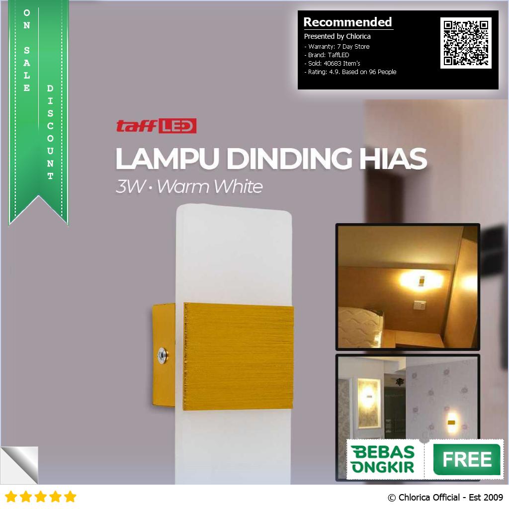 TaffLED Lampu Dinding Hias LED Corridor Light 3W Warm White 3000K F0011