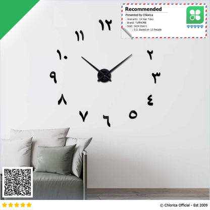 TaffHOME Jam Dinding DIY Giant Wall Clock Creative Design S031