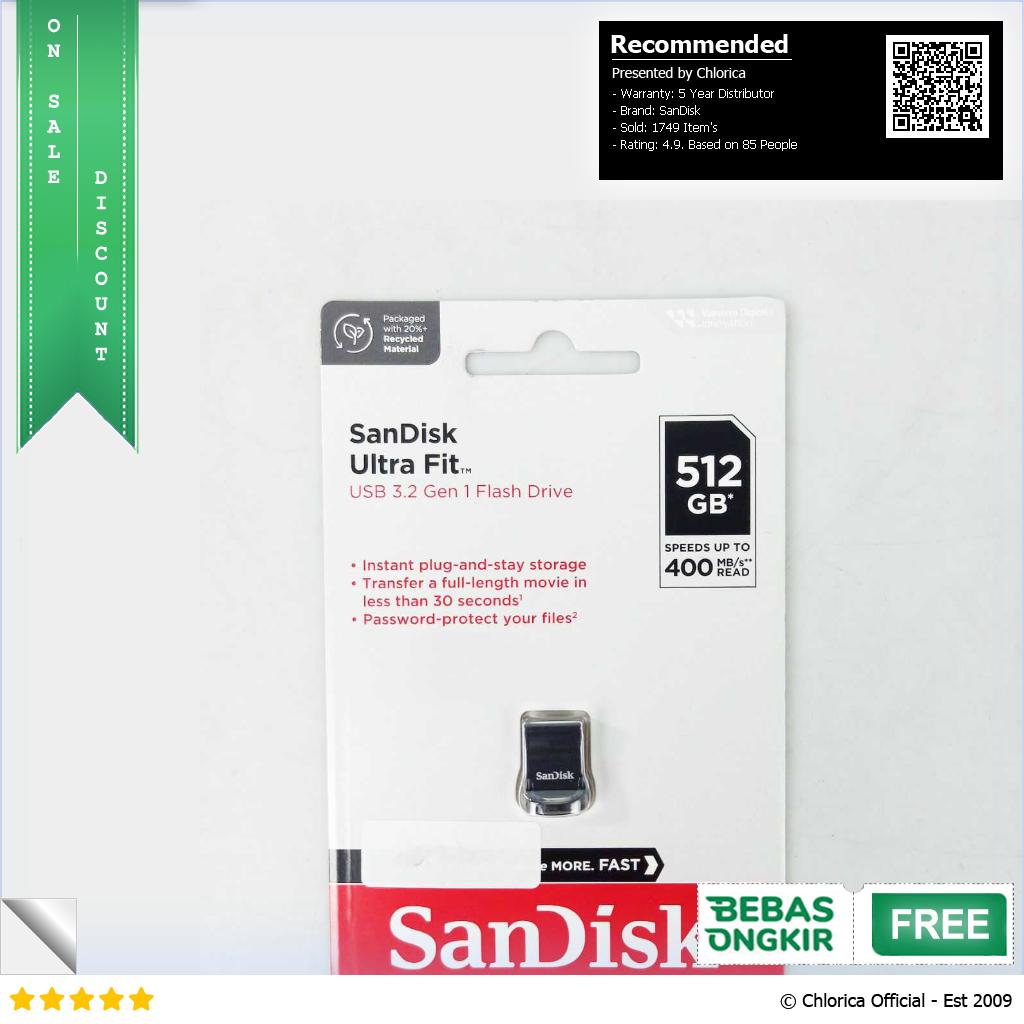 SanDisk Ultra Fit Flashdisk USB 3.1 Gen 1 SDCZ430