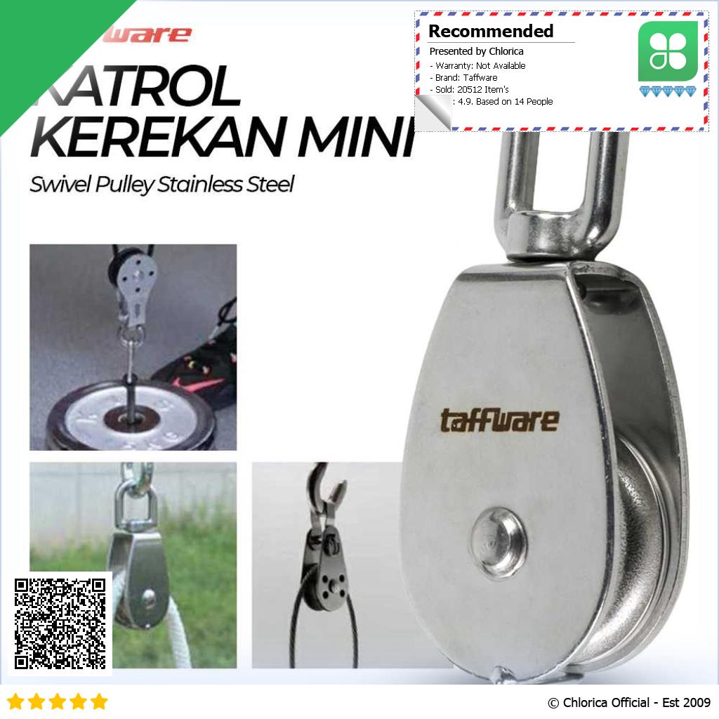 Taffware Katrol Kerekan Mini Serbaguna Swivel Pulley Stainless Steel