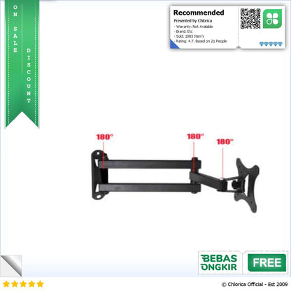 Bracket TV Telescopic VESA 100 x 100 for 10 26 Inch TV X 100