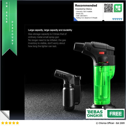 Yofeil Korek Api Gas Butane Torch Jet Windproof SK603