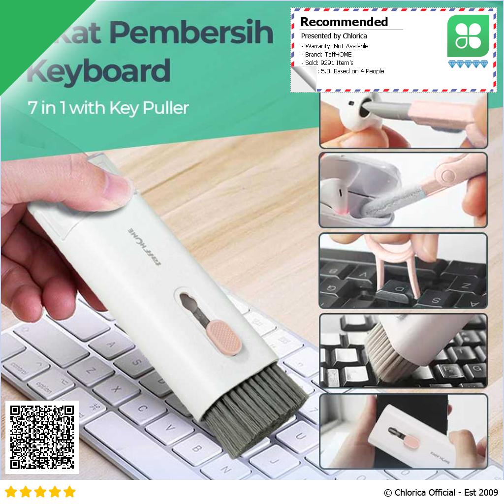 TaffHOME Sikat Pembersih Keyboard Folding 7 in 1 with Key Puller Q6E