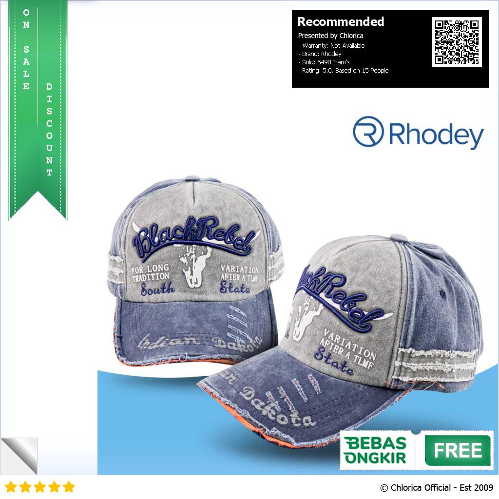 Rhodey Topi Baseball Cap Bordir 3D Rebel Indian Dakota MZ004