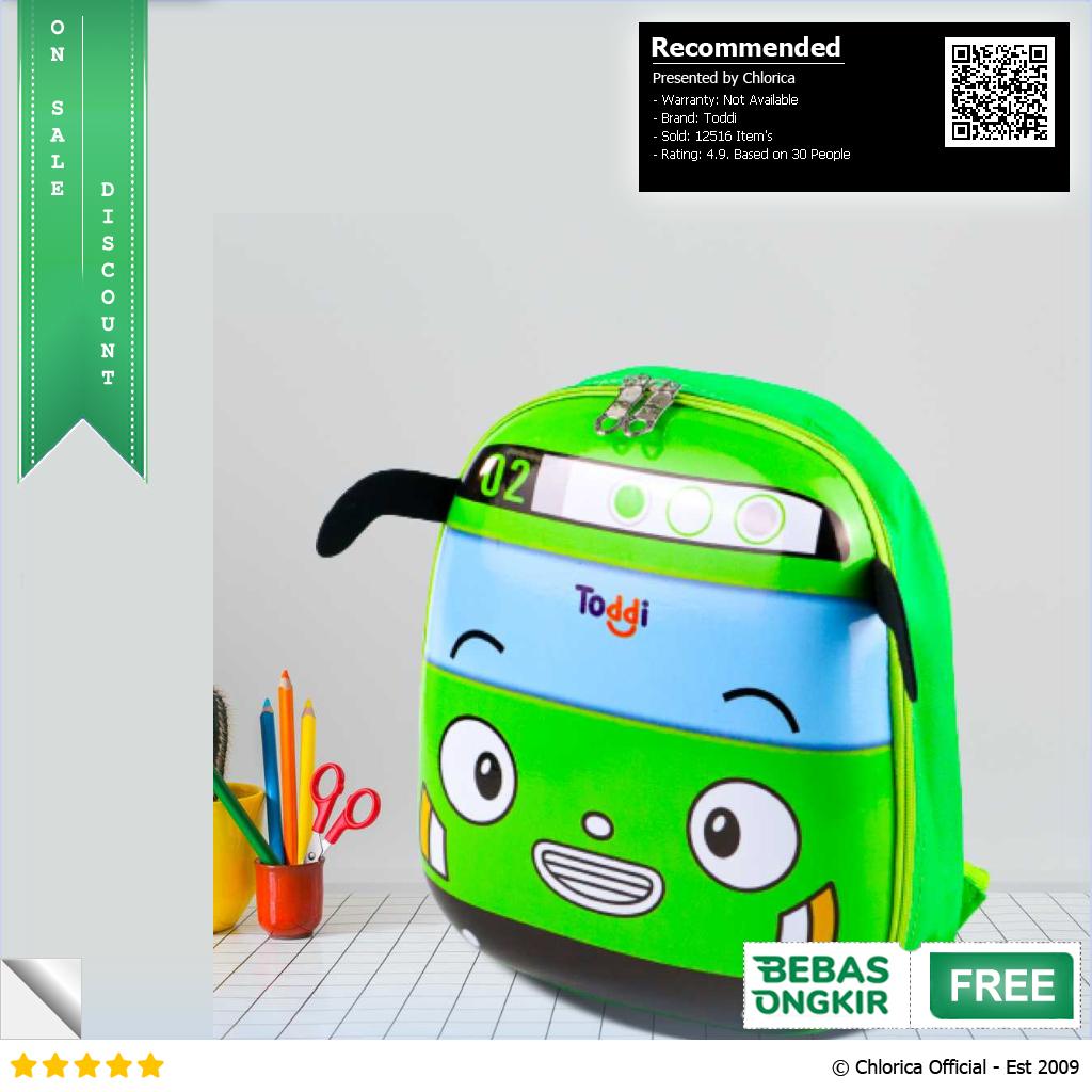 Toddi Tas Ransel Sekolah Anak Backpack Model Bus Tayo E 300