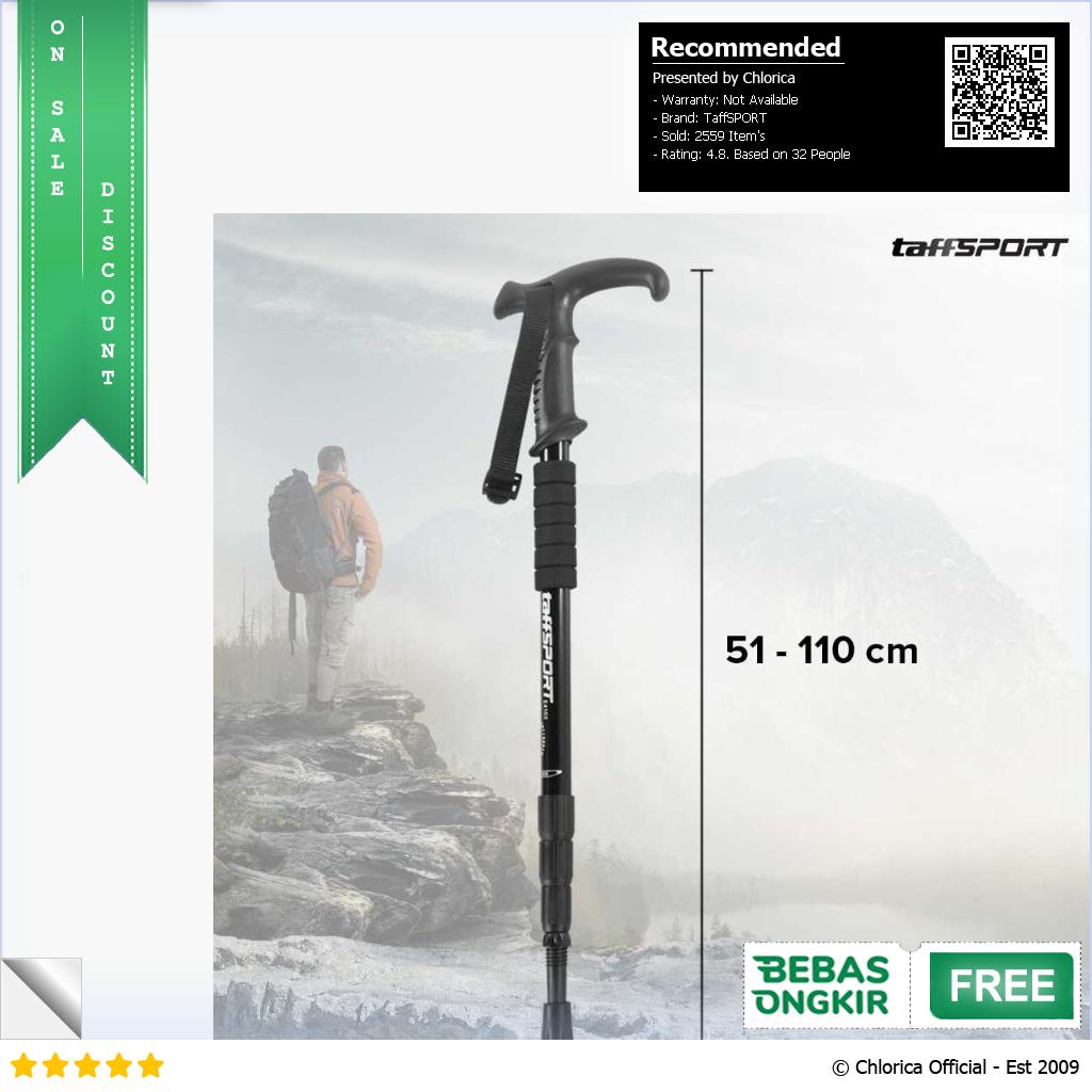 TaffSPORT Tongkat Hiking Trekking Pole Telescopic 4 Section E4102