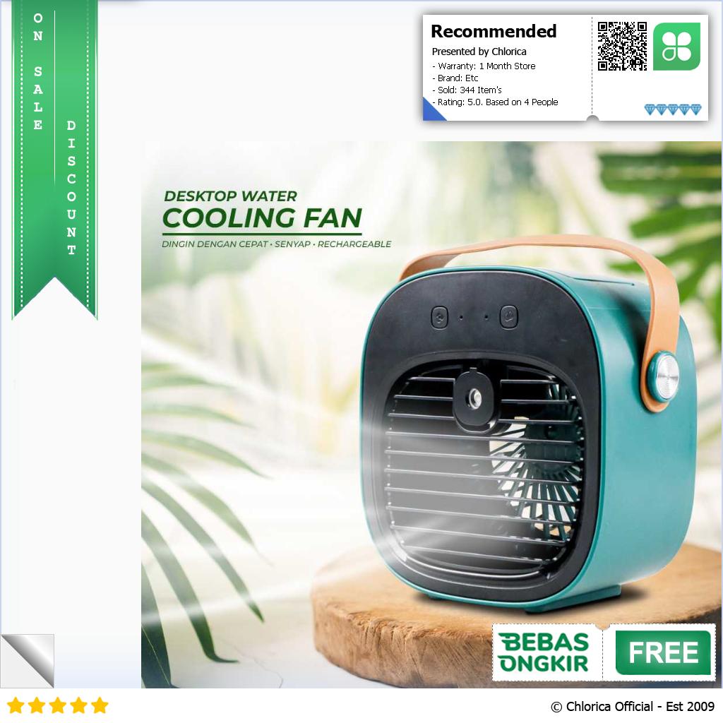 JENNIOEM Air Cooler Mini Fan AC Kipas Penyejuk Ruangan 180ml F12