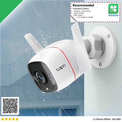 TP LINK Outdoor Security Wi Fi IP Camera Waterproof 3MP Tapo C310