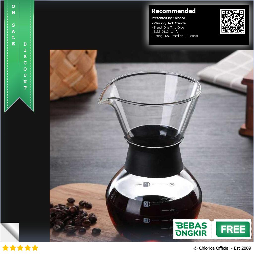 One Two Cups Coffee Server Chemex Drip Pour Over Borosilicate Glass SE111